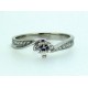 Anello solitario brillanti in  oro bianco cod. 3580